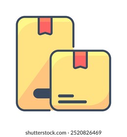 Delivery location icon. Parcel, Location, Pin, Package, Box, Tracking, Delivery, Home delivery, Shipment. Vector icon illustration