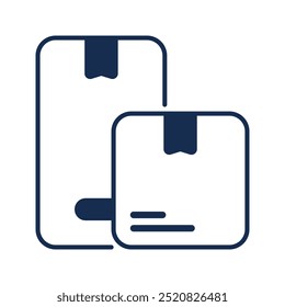 Symbol für Lieferort. Paket, Ort, Pin, Paket, Box, Tracking, Lieferung, Hauszustellung, Versand. Vektorgrafik