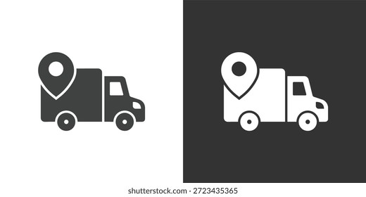 Lieferort-Symbol. Symbol für durchgezogene Glyphenserie