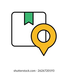 Local de Distribuição Ícone de estoque de vetor ilustração
