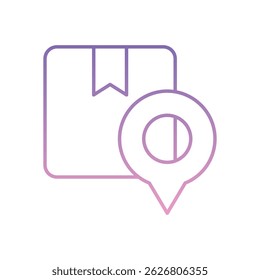 Icono de Locación de entrega Vector ilustración de stock