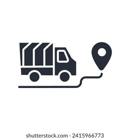delivery location icon. vector.Editable stroke.linear style sign for use web design,logo.Symbol illustration.