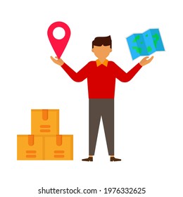 delivery location illustration vector graphic