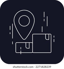 Delivery location delivery service icons with black filled outline style. Shipping logistics symbol sign. Simple vector illustration. Related to package, fee, fast courier