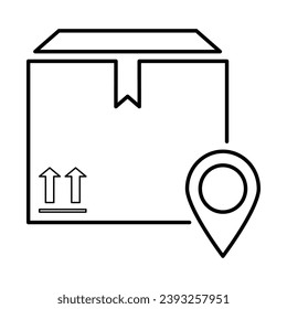Delivery Location Tracking Icon In Outline Style