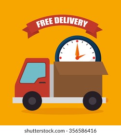 Delivery and logistic business graphic design, vector illustration