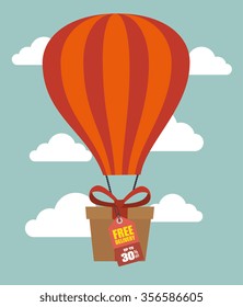 Delivery and logistic business graphic design, vector illustration