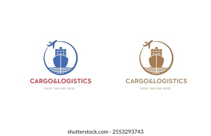 Delivery or logistic company logo design. Creative logo template with symbol. Vector.