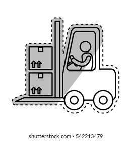 Delivery and logistic icon vector illustration graphic design