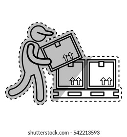 Delivery and logistic icon vector illustration graphic design