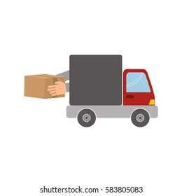 Delivery and logistic icon vector illustration graphic design