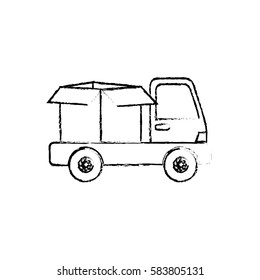 Delivery and logistic icon vector illustration graphic design