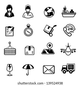 Delivery and Logistic Shipping icons Vector