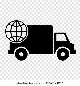 Diseño sencillo de icono de camión logístico de entrega