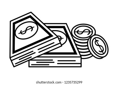 Delivery and logistics in black and white