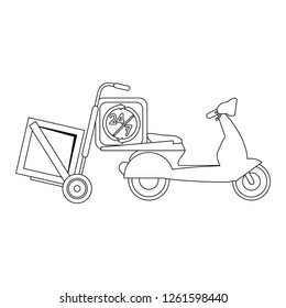 Delivery and logistics black and white