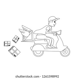 Delivery and logistics black and white