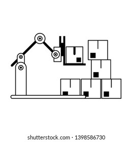 Delivery and logistics in black and white
