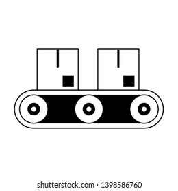 Delivery and logistics in black and white