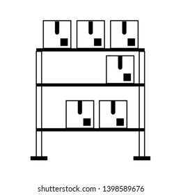 Delivery and logistics in black and white
