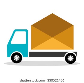 Delivery and logistics business graphic design, vector illustration.