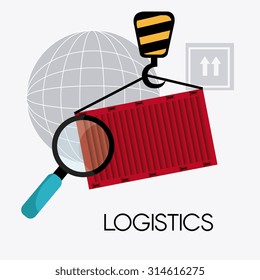 Delivery and logistics business operations, vector illustration eps 10