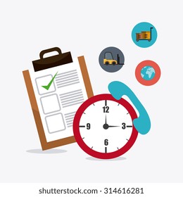 Delivery and logistics business operations, vector illustration eps 10