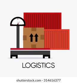 Delivery and logistics business operations, vector illustration eps 10