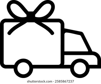 delivery logistics gift present order truck car transport 6756