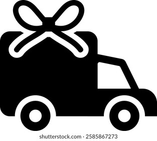 delivery logistics gift present order truck car transport 6755