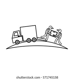 Delivery and logistics icon vector illustration graphic design