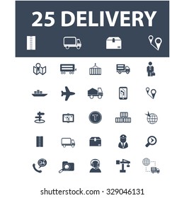 delivery, logistics icons