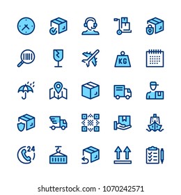 Delivery, logistics line icons set. Modern graphic design concepts, simple symbols, elements, pictograms collection. Minimal thin line design. Premium quality. Pixel perfect. Vector outline icons