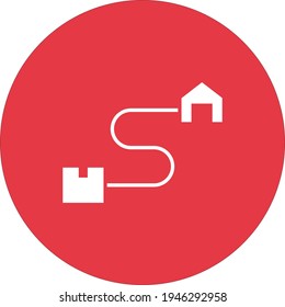 Entrega, logística, ruta, ruta, imagen vectorial de icono de ruta. También se puede usar para entregas y logística. Idóneo para aplicaciones web, aplicaciones móviles y medios impresos.