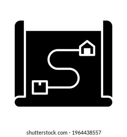 Delivery, logistics, route, path icon vector image. Can also be used for Delivery and logistics. Suitable for use on web apps, mobile apps and print media.