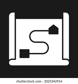 Entrega, logística, ruta, ruta, imagen vectorial de icono de ruta. También se puede usar para entregas y logística. Idóneo para aplicaciones web, aplicaciones móviles y medios impresos.