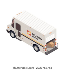 Composición de envío de logística de entrega con imagen de servicio de envío aislado en ilustración vectorial de fondo en blanco