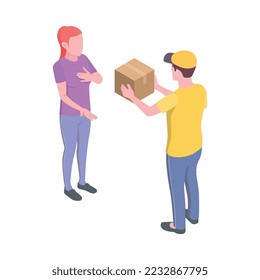 Composición de envío de logística de entrega con imagen de servicio de envío aislado en ilustración vectorial de fondo en blanco