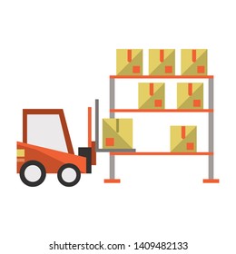 Delivery and logistics symbols and elements vector illustration graphic design