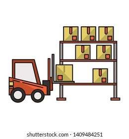 Delivery and logistics symbols and elements vector illustration graphic design