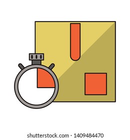 Delivery and logistics symbols and elements vector illustration graphic design