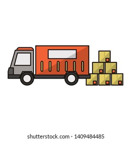 Delivery and logistics symbols and elements vector illustration graphic design