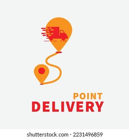 Delivery logo cargo freight transport