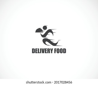 delivery logo creative food abstract illustration vector