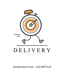 Delivery logo design, creative template for corporate identity, label for online shopping vector Illustration on a white background