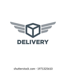 delivery logo design with geometry