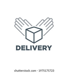 delivery logo design with geometry