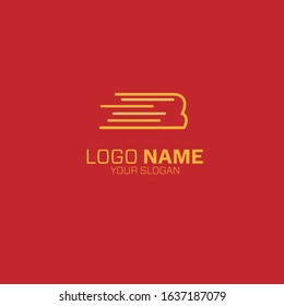 delivery logo design with orange colour