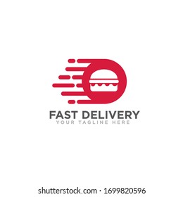 Ilustración de vectores de diseño de logotipo de entrega