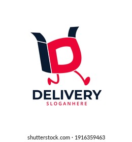 Delivery  Logo designs Template. Illustration vector graphic of  letter D and  box  logo design concept. Perfect for business logotype,Delivery service, Delivery express logo design.  